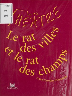 cover image of Le rat des villes et le rat des champs